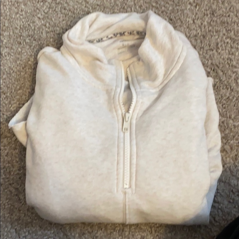 Quarter zip cropped sweatshirt